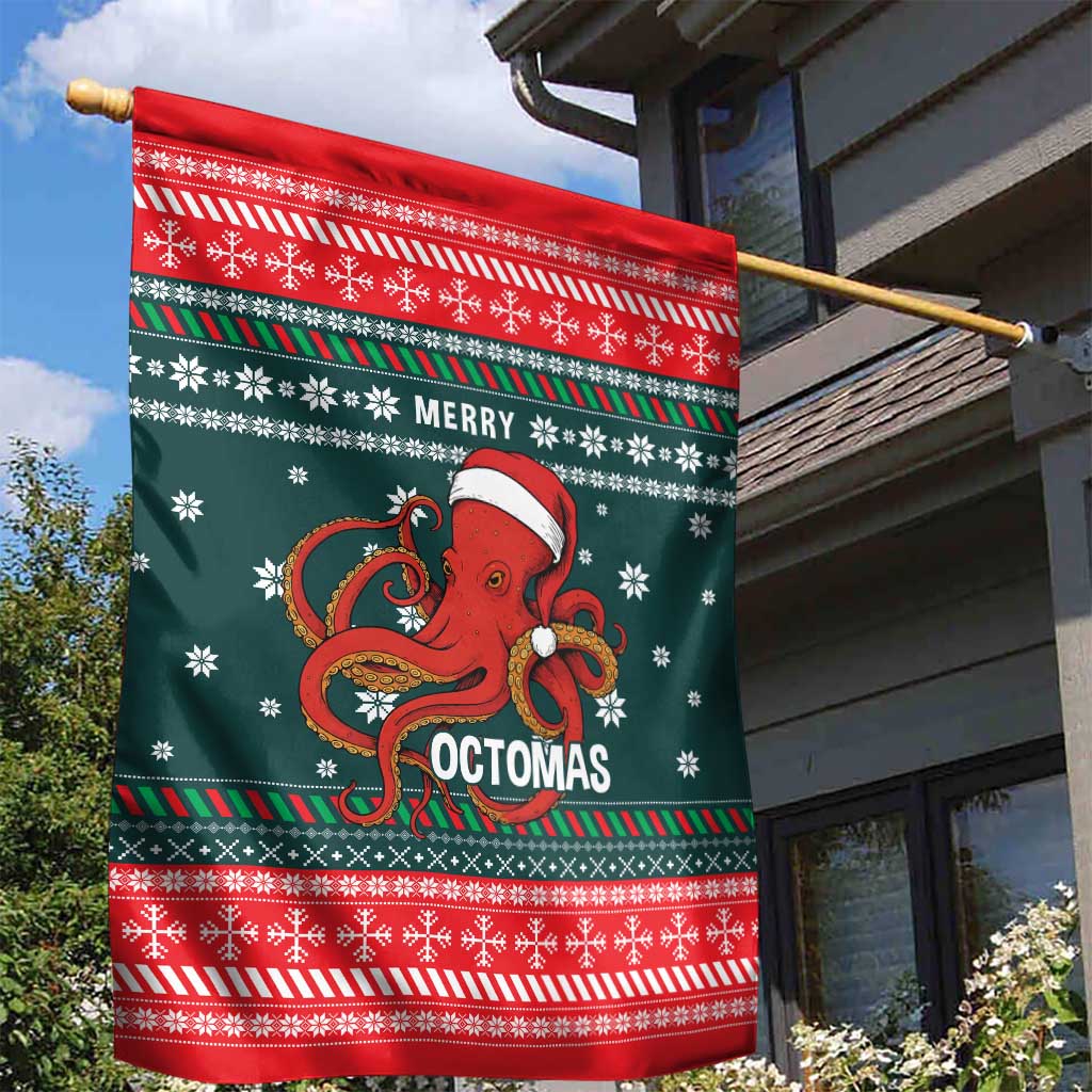 Merry Octomas Christmas Garden Flag Xmas Holiday Patterns - Wonder Print Shop