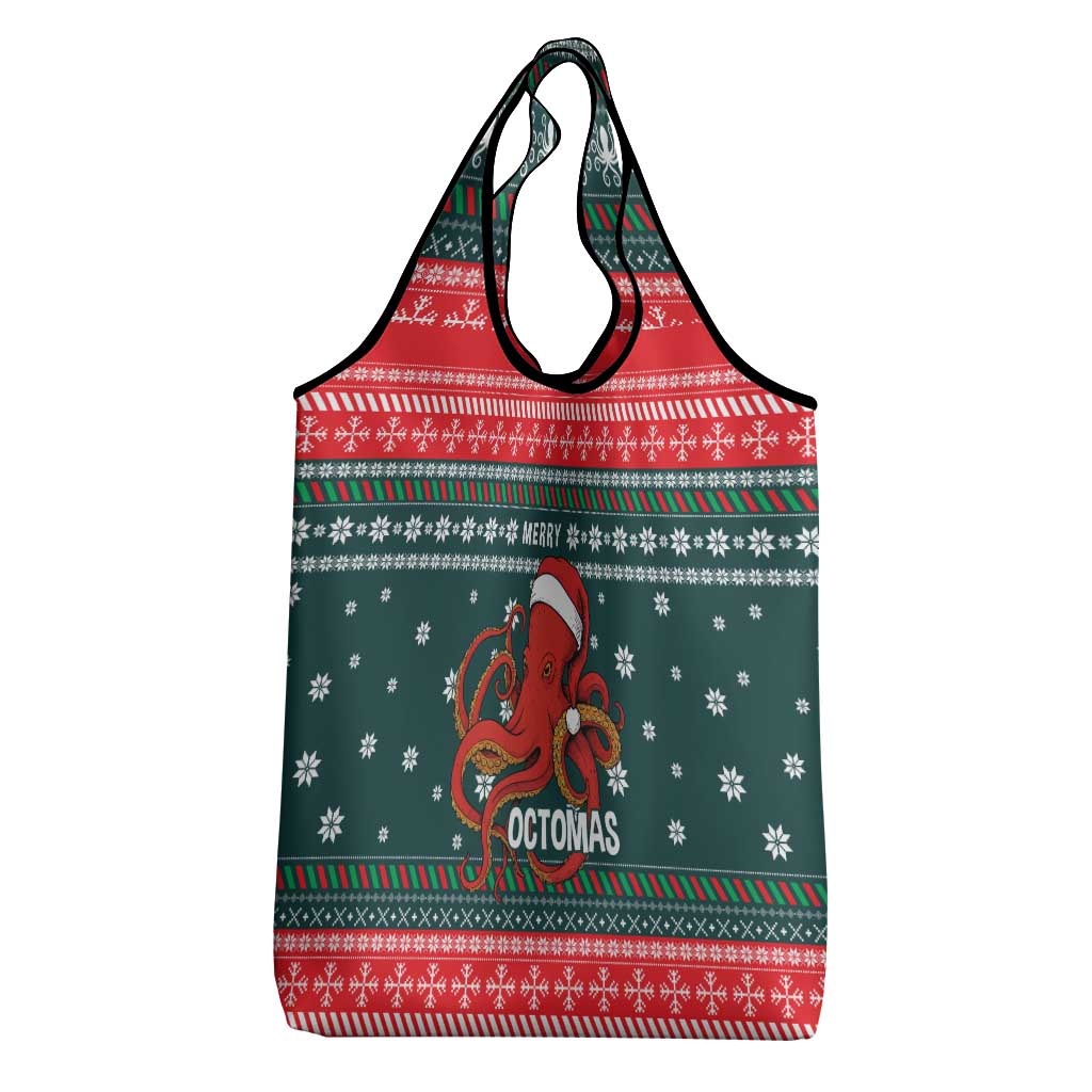 Merry Octomas Christmas Grocery Bag Xmas Holiday Patterns - Wonder Print Shop