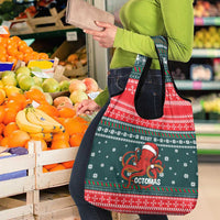 Merry Octomas Christmas Grocery Bag Xmas Holiday Patterns - Wonder Print Shop