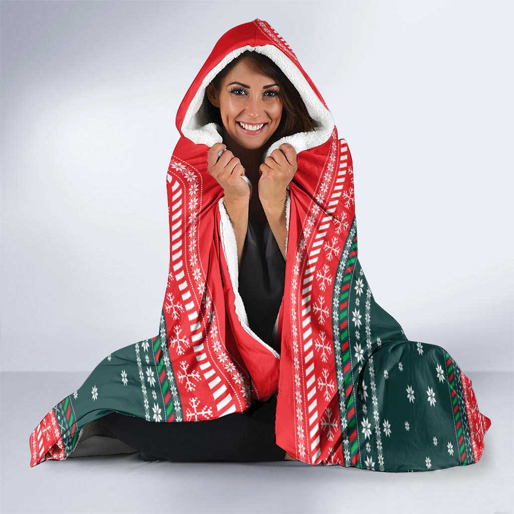 Merry Octomas Christmas Hooded Blanket Xmas Holiday Patterns - Wonder Print Shop