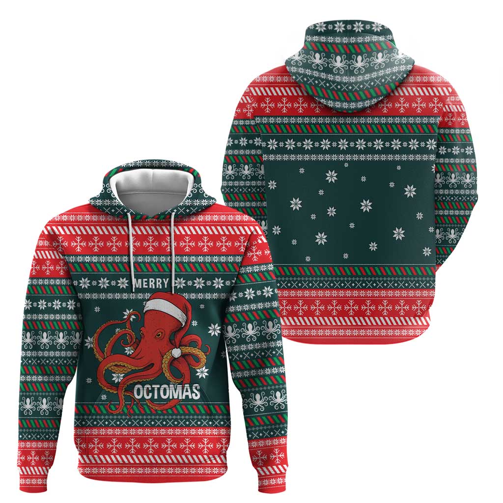 Merry Octomas Christmas Hoodie Xmas Holiday Patterns - Wonder Print Shop