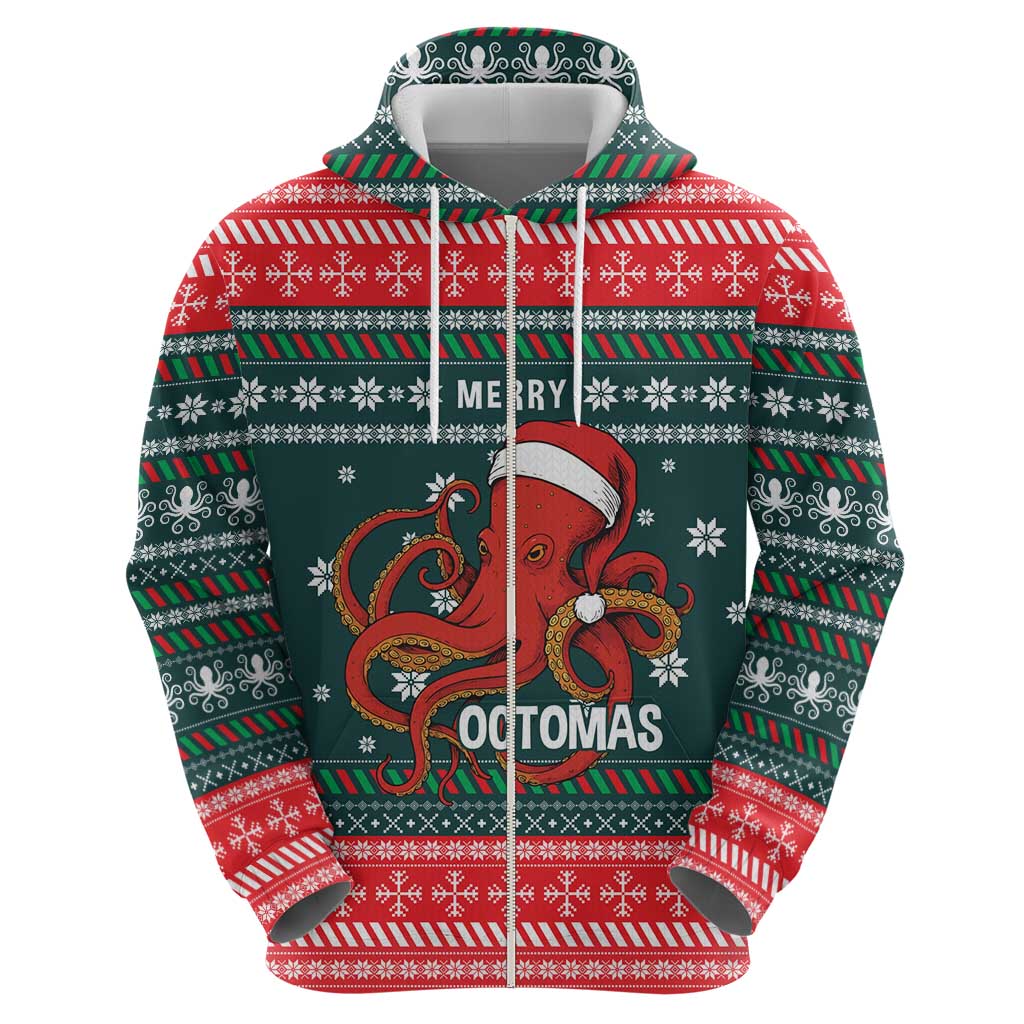 Merry Octomas Christmas Hoodie Xmas Holiday Patterns - Wonder Print Shop