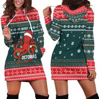 Merry Octomas Christmas Hoodie Dress Xmas Holiday Patterns - Wonder Print Shop