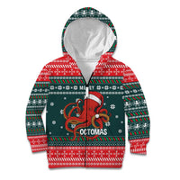 Merry Octomas Christmas Kid Hoodie Xmas Holiday Patterns - Wonder Print Shop