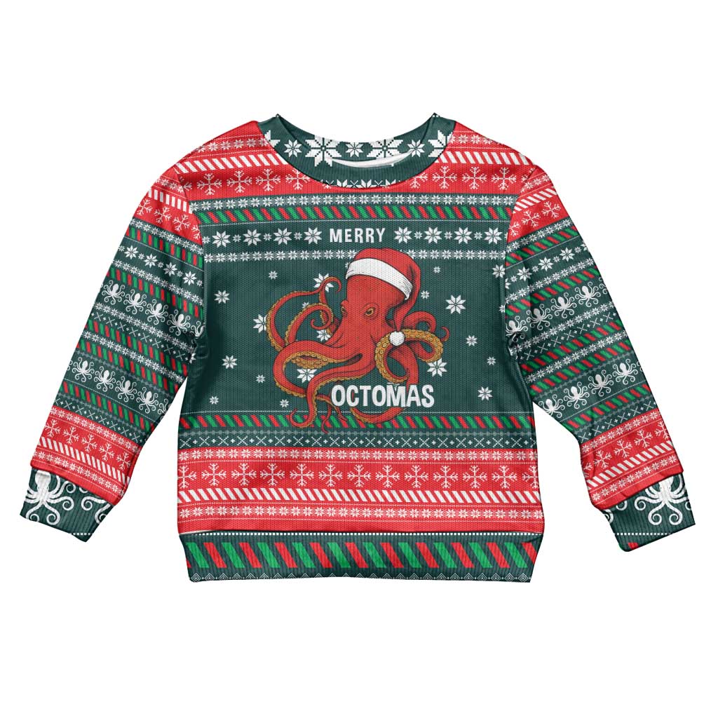 Merry Octomas Christmas Kid Ugly Christmas Sweater Xmas Holiday Patterns - Wonder Print Shop