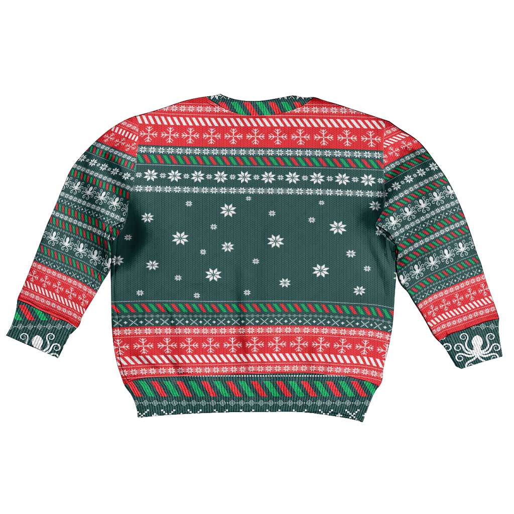 Merry Octomas Christmas Kid Ugly Christmas Sweater Xmas Holiday Patterns - Wonder Print Shop