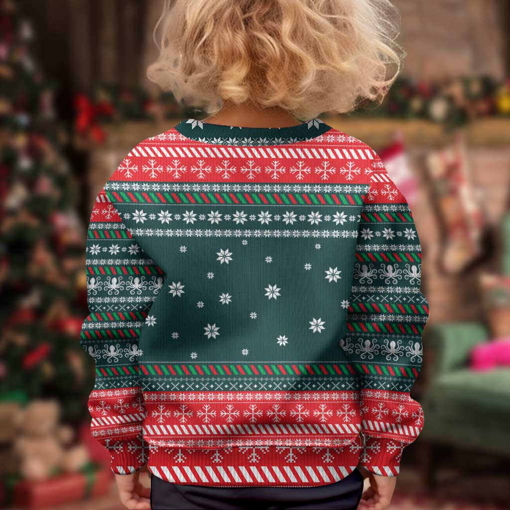 Merry Octomas Christmas Kid Ugly Christmas Sweater Xmas Holiday Patterns - Wonder Print Shop
