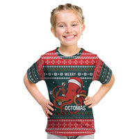 Merry Octomas Christmas Kid T Shirt Xmas Holiday Patterns - Wonder Print Shop