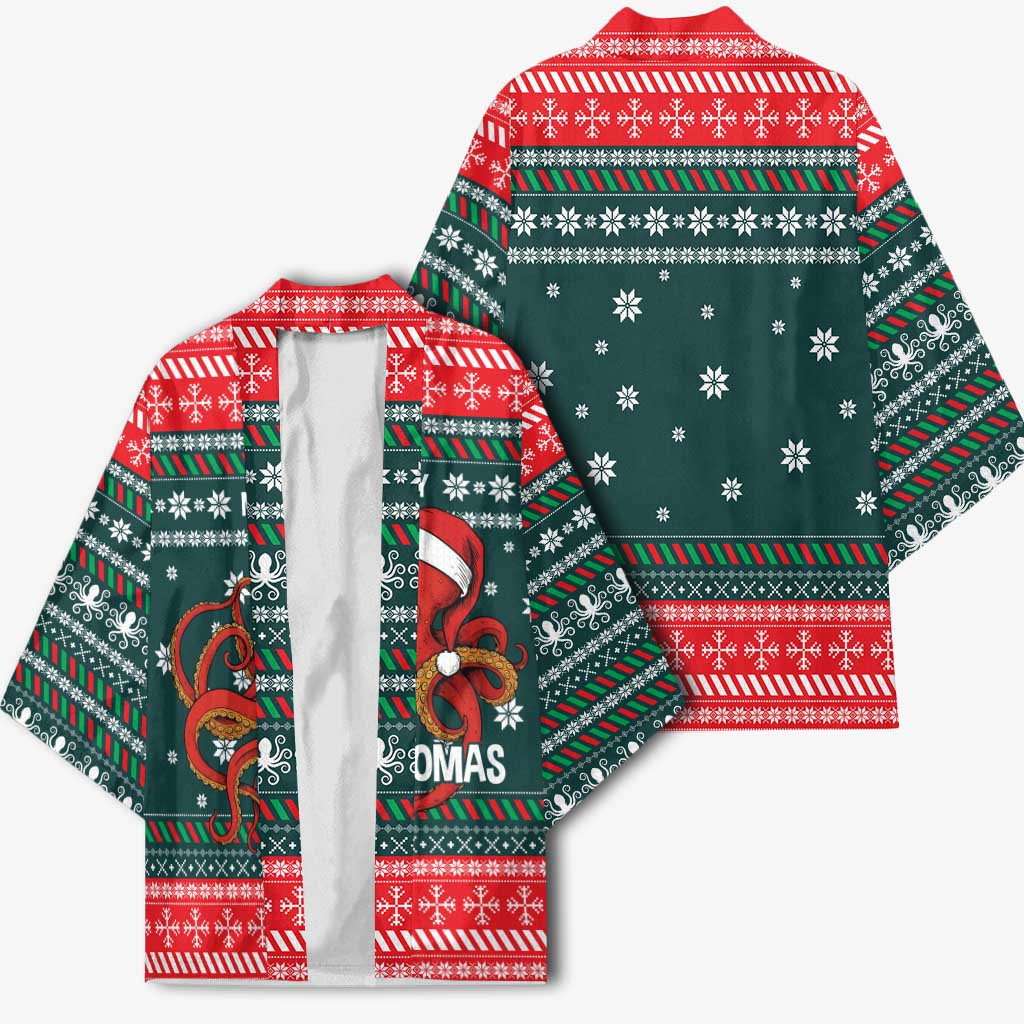 Merry Octomas Christmas Kimono Xmas Holiday Patterns - Wonder Print Shop