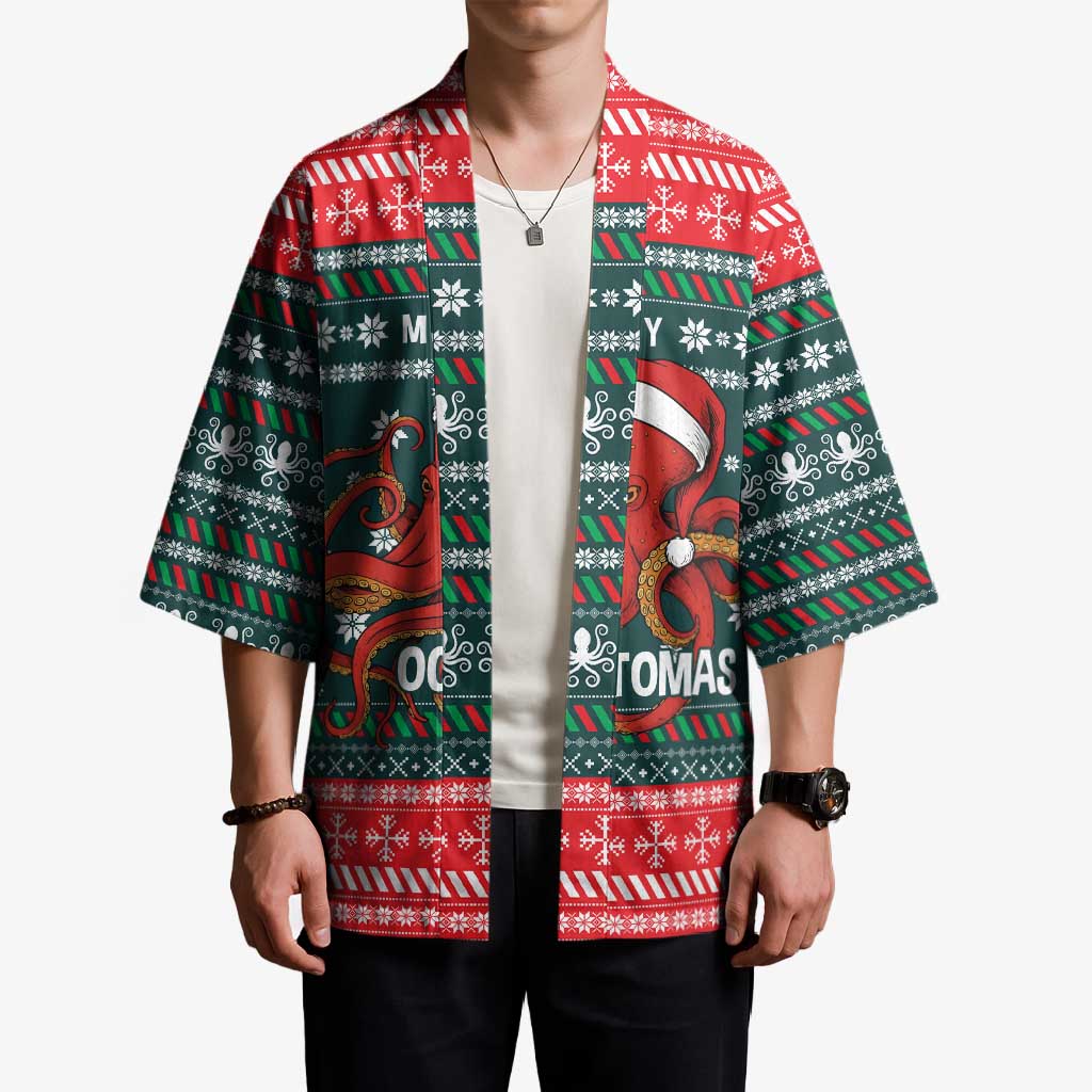 Merry Octomas Christmas Kimono Xmas Holiday Patterns - Wonder Print Shop