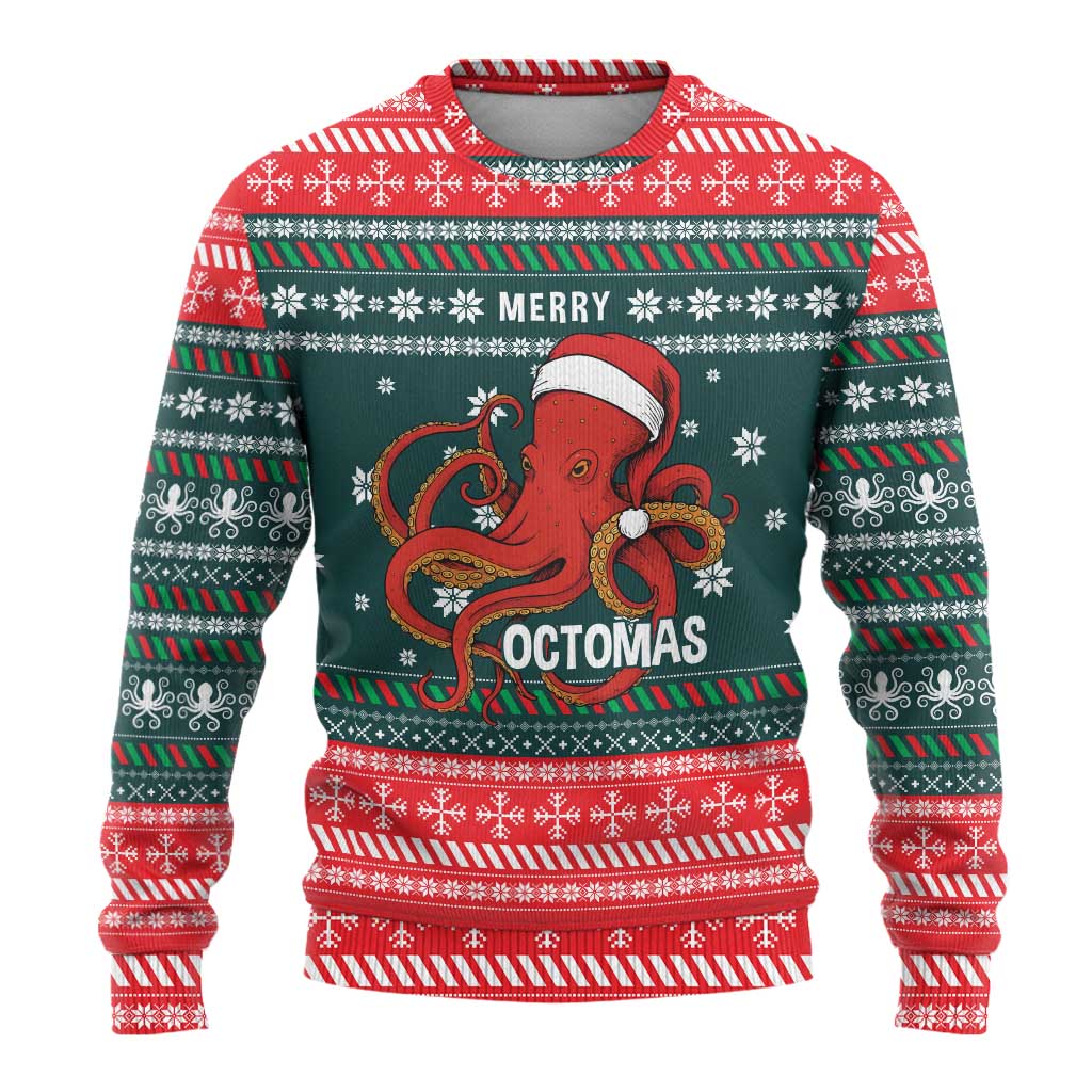 Merry Octomas Christmas Ugly Christmas Sweater Xmas Holiday Patterns - Wonder Print Shop