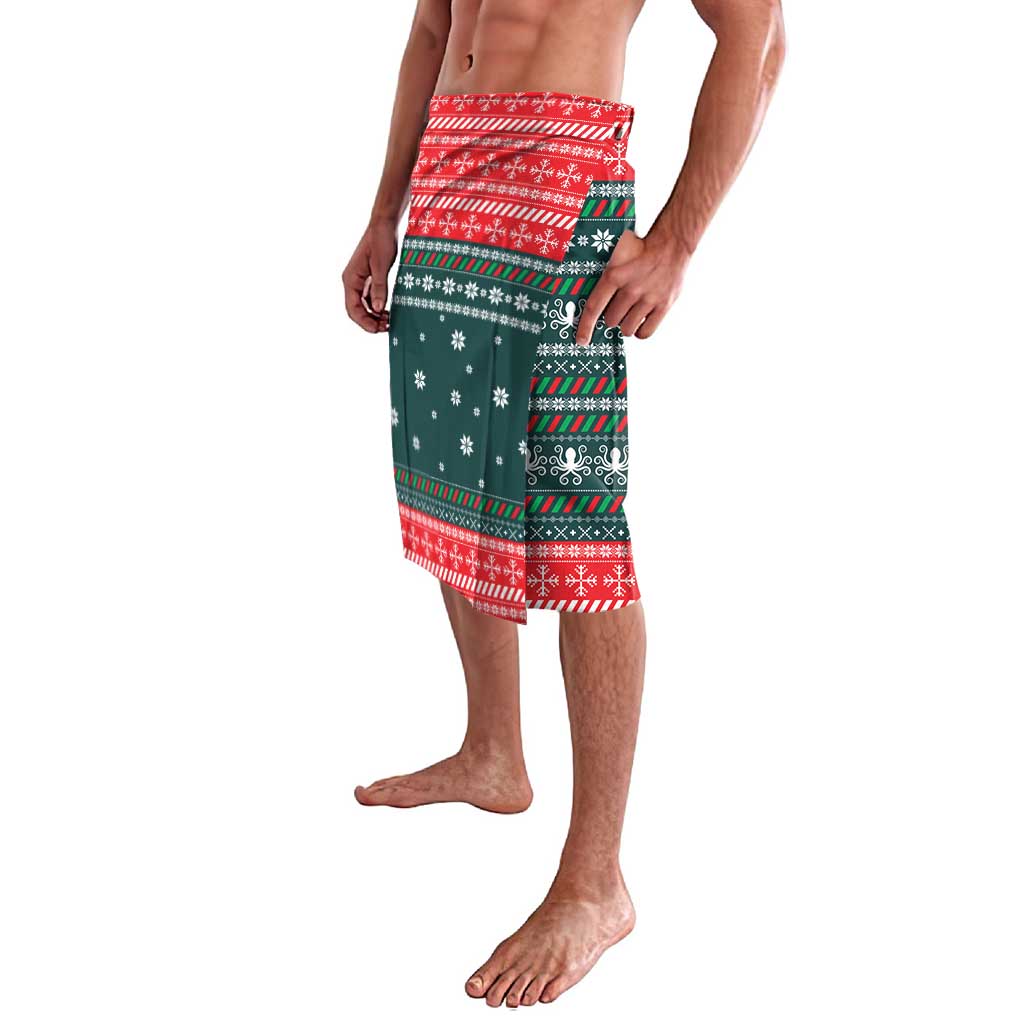 Merry Octomas Christmas Lavalava Xmas Holiday Patterns - Wonder Print Shop