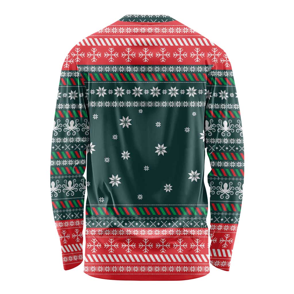 Merry Octomas Christmas Long Sleeve Shirt Xmas Holiday Patterns - Wonder Print Shop