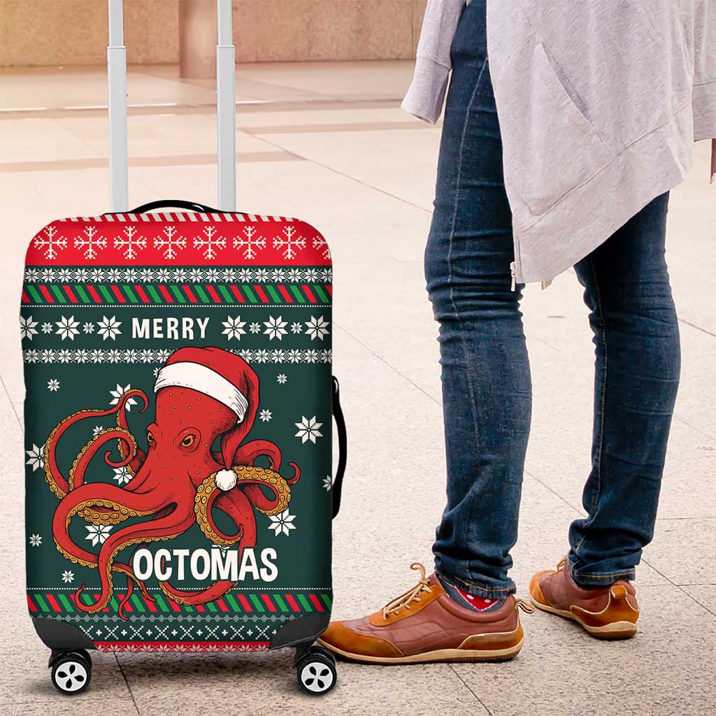 Merry Octomas Christmas Luggage Cover Xmas Holiday Patterns - Wonder Print Shop