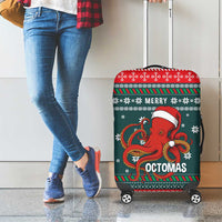 Merry Octomas Christmas Luggage Cover Xmas Holiday Patterns - Wonder Print Shop