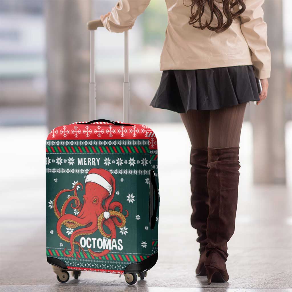 Merry Octomas Christmas Luggage Cover Xmas Holiday Patterns - Wonder Print Shop