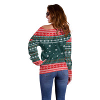 Merry Octomas Christmas Off Shoulder Sweater Xmas Holiday Patterns - Wonder Print Shop