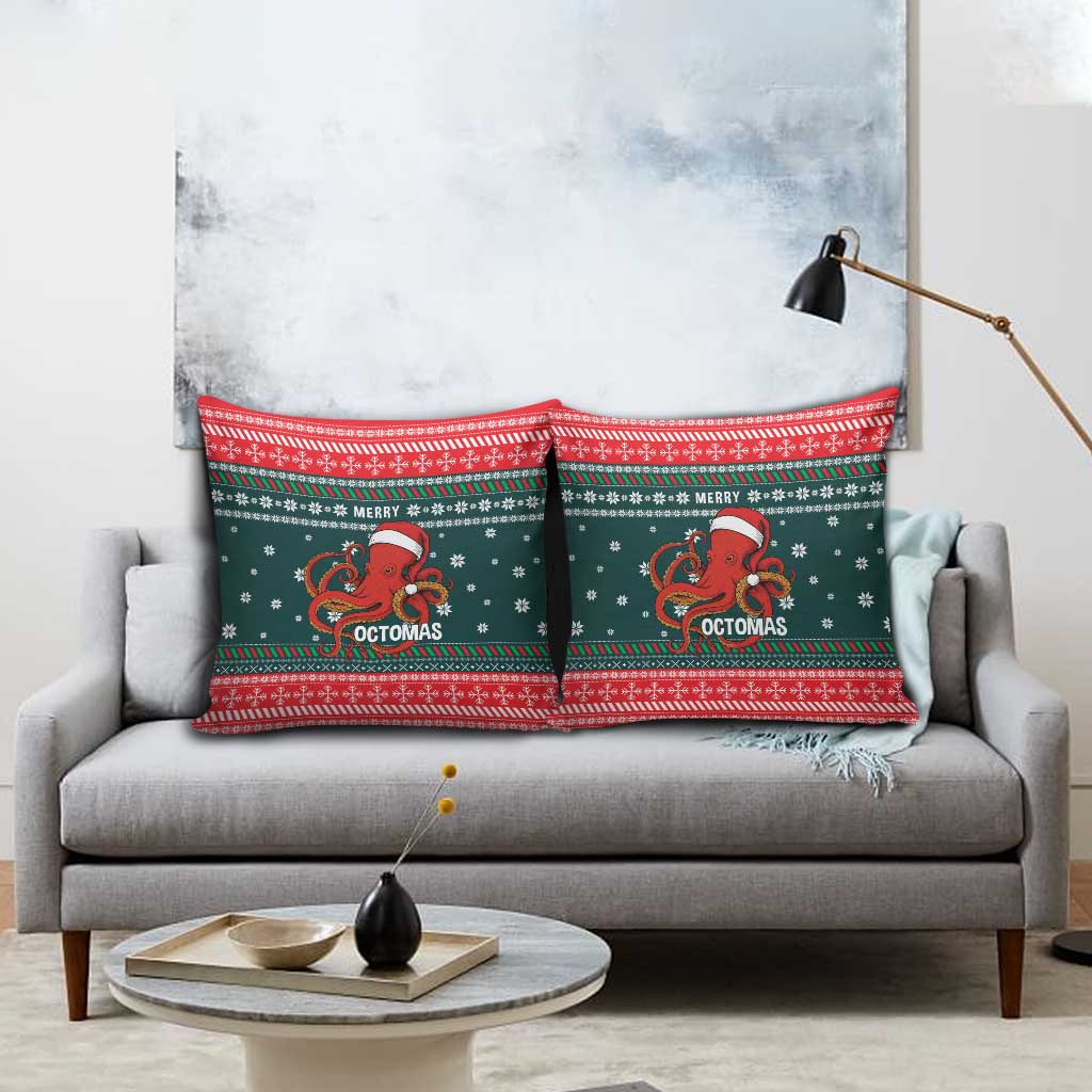 Merry Octomas Christmas Pillow Cover Xmas Holiday Patterns - Wonder Print Shop