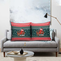 Merry Octomas Christmas Pillow Cover Xmas Holiday Patterns - Wonder Print Shop