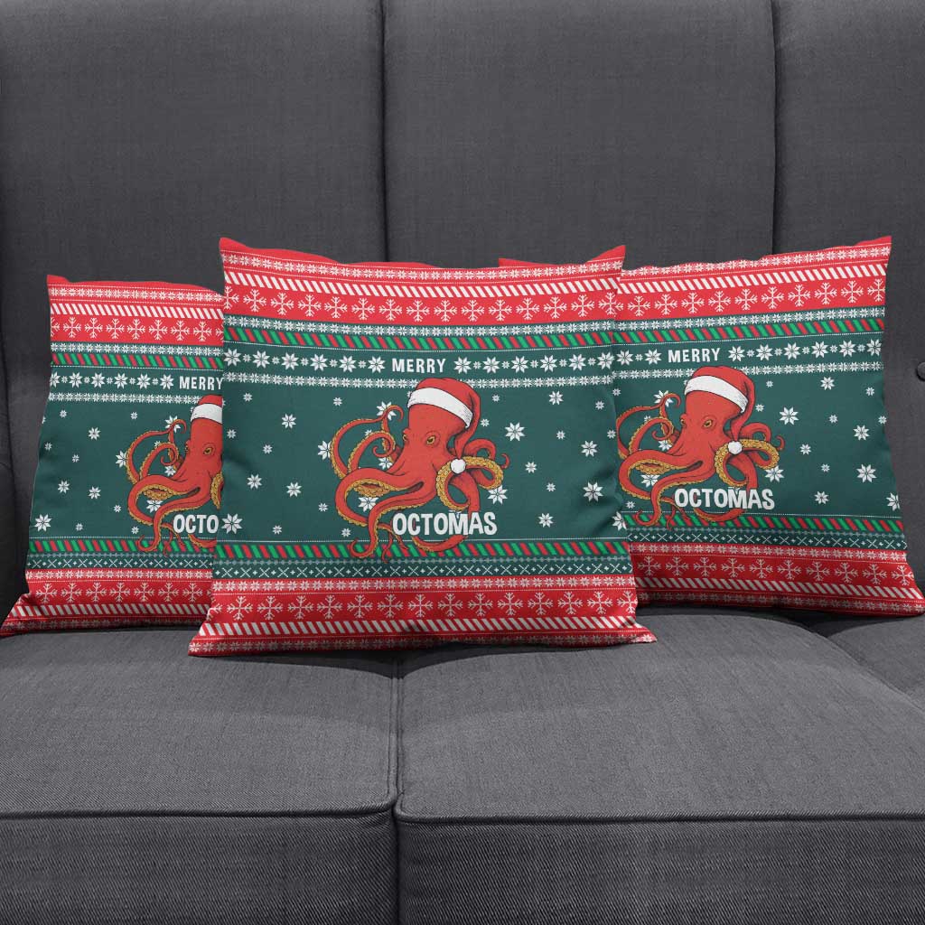 Merry Octomas Christmas Pillow Cover Xmas Holiday Patterns - Wonder Print Shop