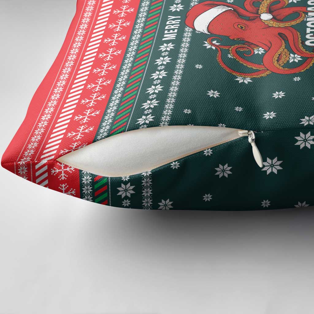 Merry Octomas Christmas Pillow Cover Xmas Holiday Patterns - Wonder Print Shop