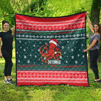 Merry Octomas Christmas Quilt Xmas Holiday Patterns - Wonder Print Shop