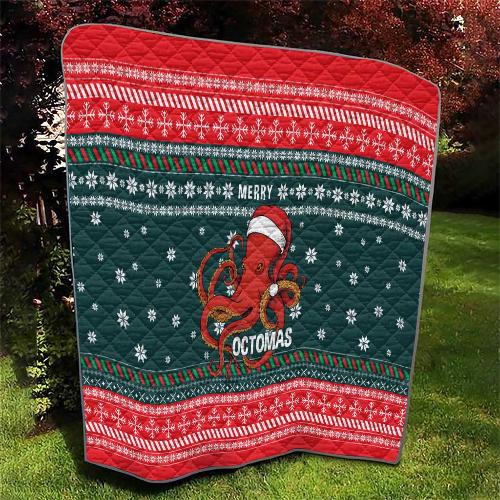 Merry Octomas Christmas Quilt Xmas Holiday Patterns - Wonder Print Shop