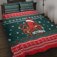 Merry Octomas Christmas Quilt Bed Set Xmas Holiday Patterns - Wonder Print Shop