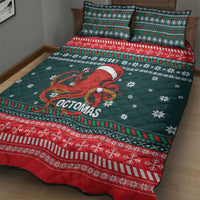 Merry Octomas Christmas Quilt Bed Set Xmas Holiday Patterns - Wonder Print Shop