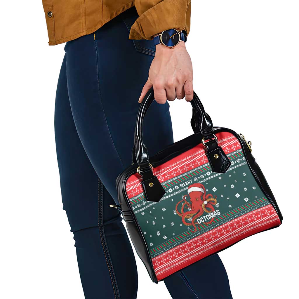 Merry Octomas Christmas Shoulder Handbag Xmas Holiday Patterns - Wonder Print Shop