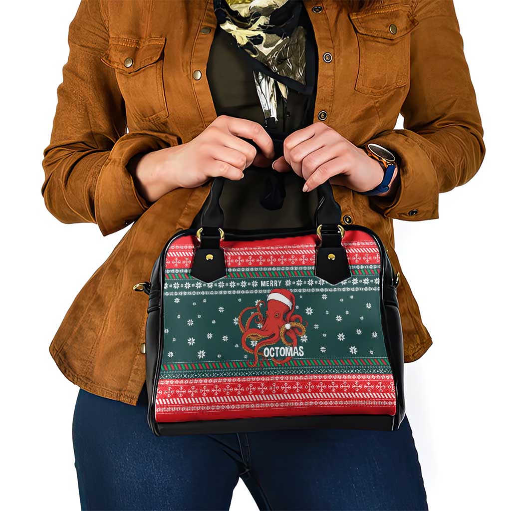 Merry Octomas Christmas Shoulder Handbag Xmas Holiday Patterns - Wonder Print Shop