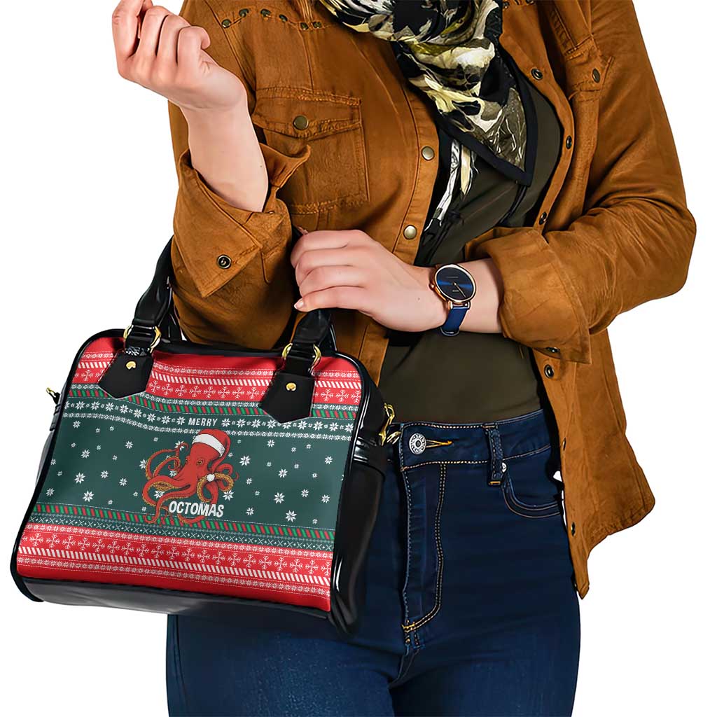 Merry Octomas Christmas Shoulder Handbag Xmas Holiday Patterns - Wonder Print Shop