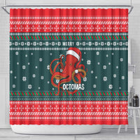 Merry Octomas Christmas Shower Curtain Xmas Holiday Patterns - Wonder Print Shop