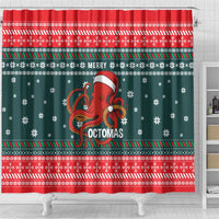 Merry Octomas Christmas Shower Curtain Xmas Holiday Patterns - Wonder Print Shop