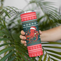 Merry Octomas Christmas Skinny Tumbler Xmas Holiday Patterns - Wonder Print Shop
