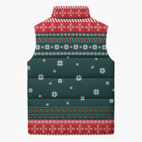 Merry Octomas Christmas Sleeveless Puffer Jacket Xmas Holiday Patterns - Wonder Print Shop