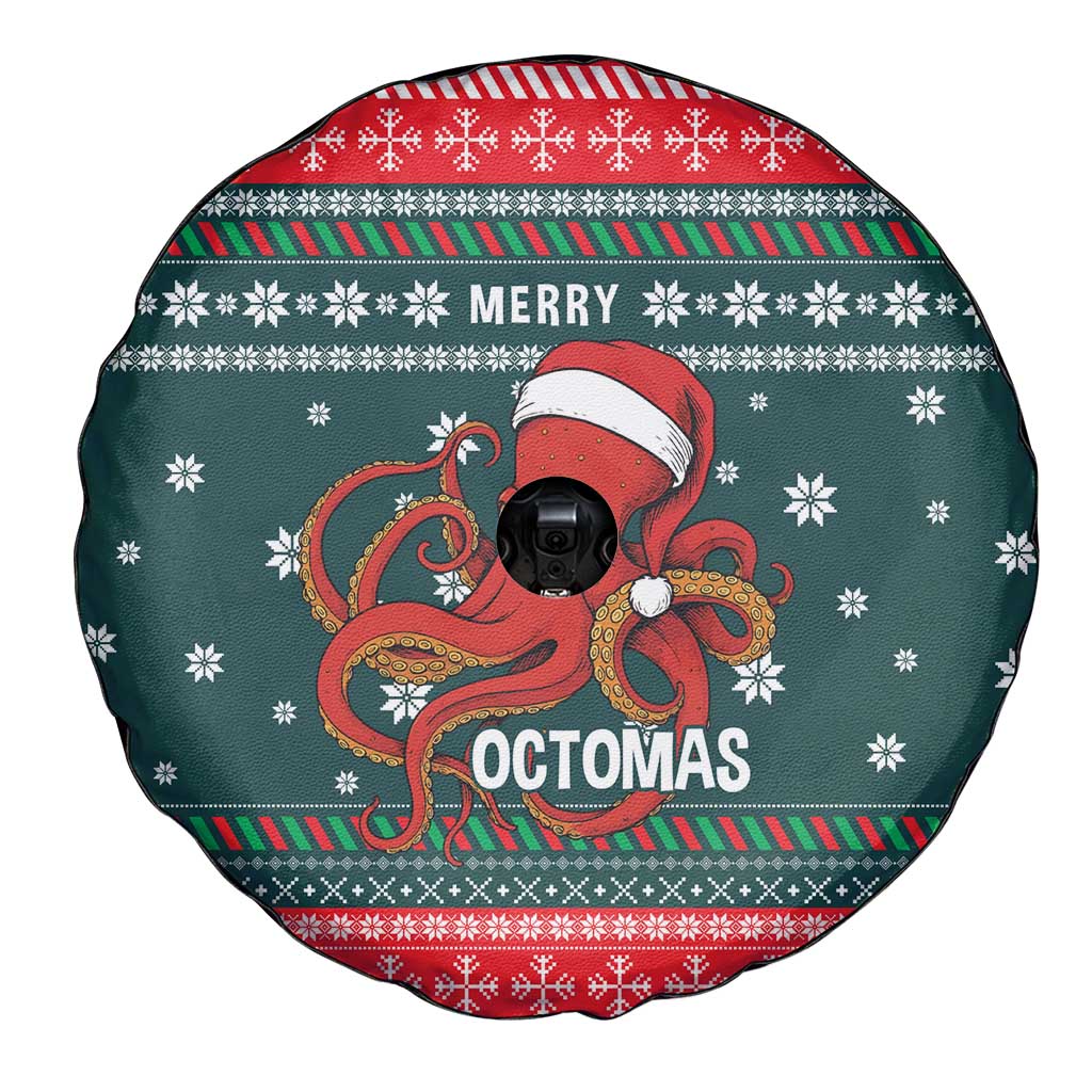 Merry Octomas Christmas Spare Tire Cover Xmas Holiday Patterns - Wonder Print Shop