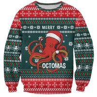 Merry Octomas Christmas Sweatshirt Xmas Holiday Patterns - Wonder Print Shop