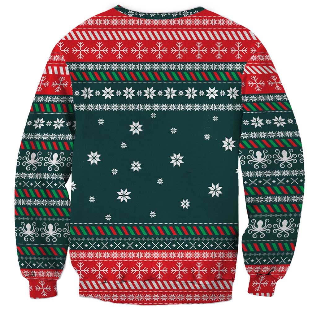 Merry Octomas Christmas Sweatshirt Xmas Holiday Patterns - Wonder Print Shop