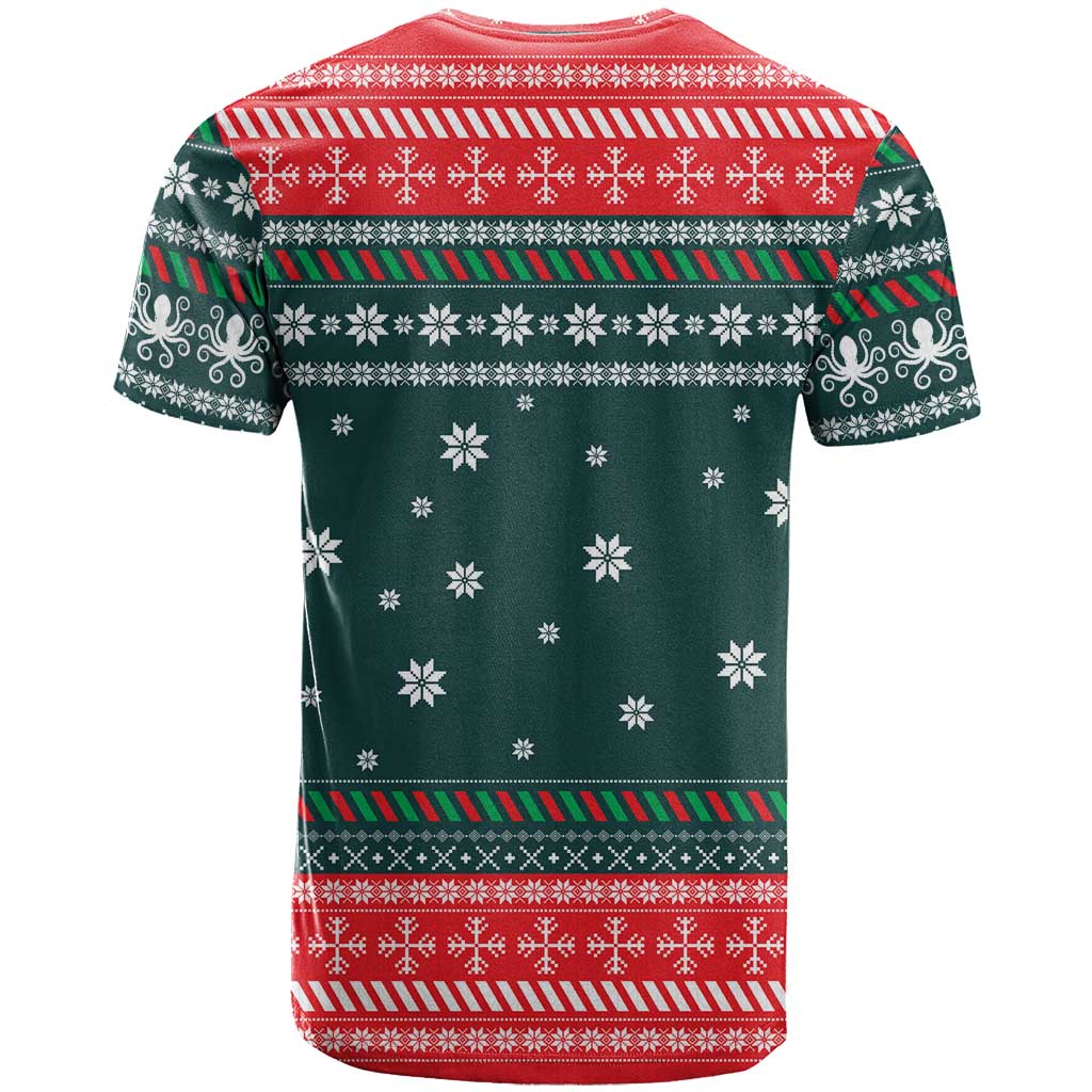 Merry Octomas Christmas T Shirt Xmas Holiday Patterns - Wonder Print Shop
