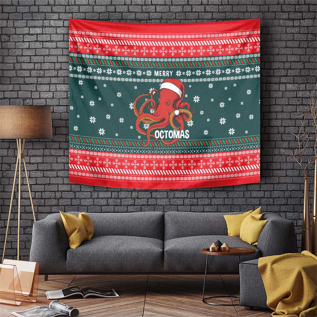 Merry Octomas Christmas Tapestry Xmas Holiday Patterns - Wonder Print Shop