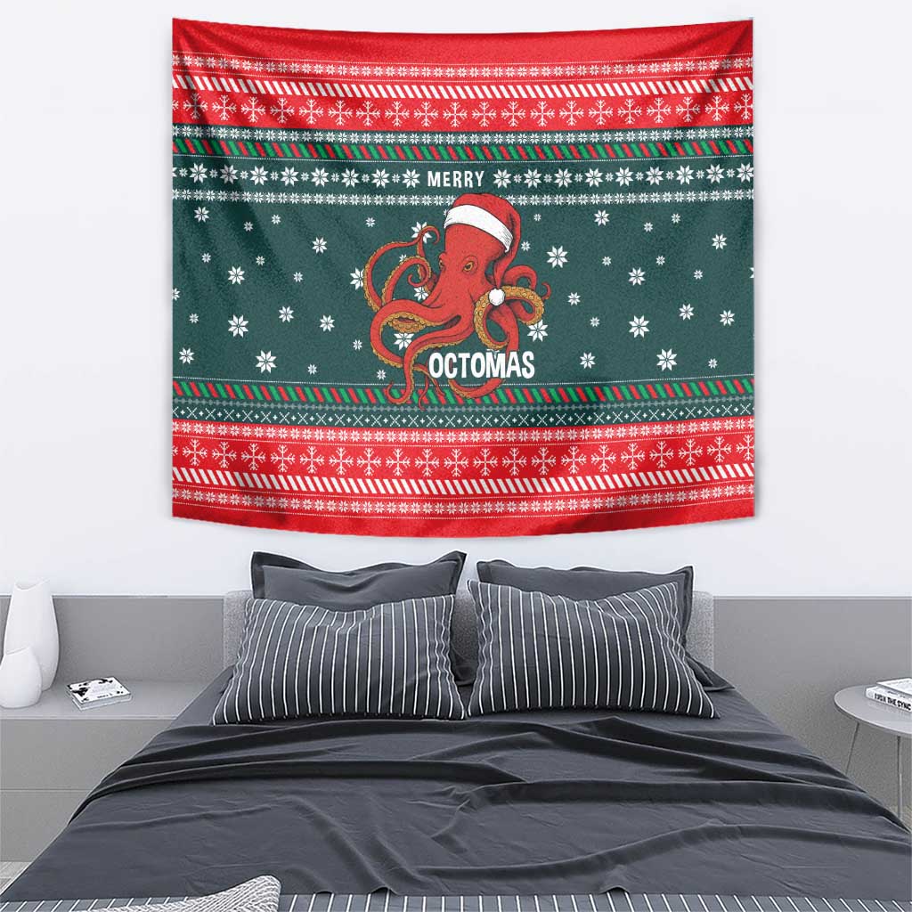 Merry Octomas Christmas Tapestry Xmas Holiday Patterns - Wonder Print Shop