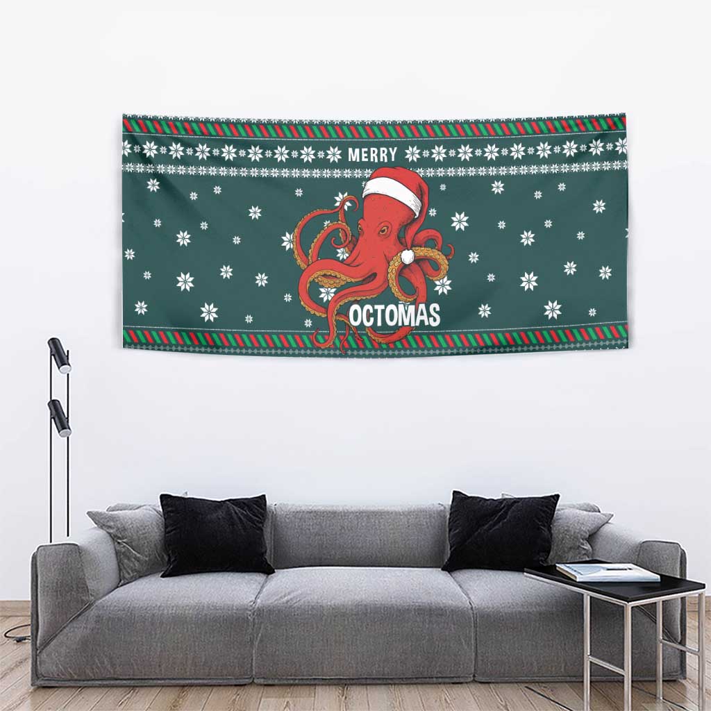 Merry Octomas Christmas Tapestry Xmas Holiday Patterns - Wonder Print Shop