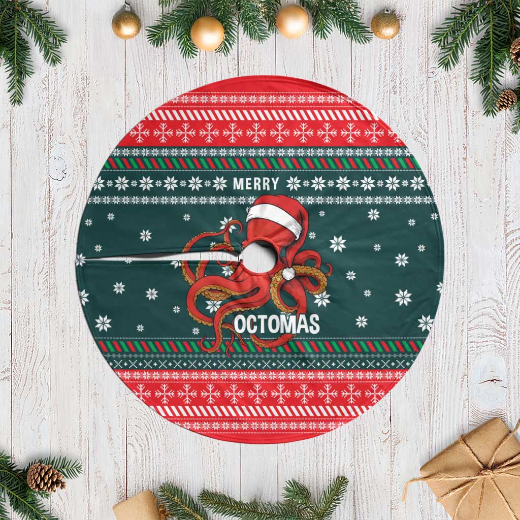 Merry Octomas Christmas Tree Skirt Xmas Holiday Patterns - Wonder Print Shop
