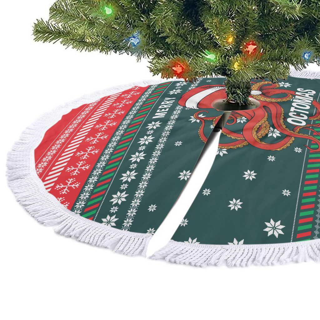 Merry Octomas Christmas Tree Skirt Xmas Holiday Patterns - Wonder Print Shop
