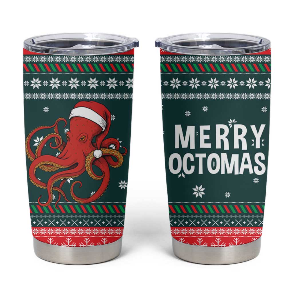 Merry Octomas Christmas Tumbler Cup Xmas Holiday Patterns - Wonder Print Shop
