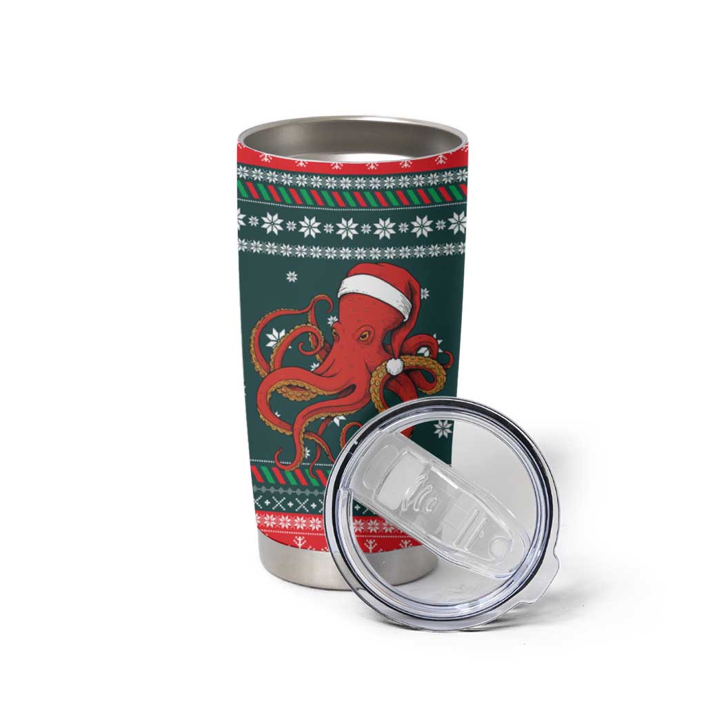 Merry Octomas Christmas Tumbler Cup Xmas Holiday Patterns - Wonder Print Shop