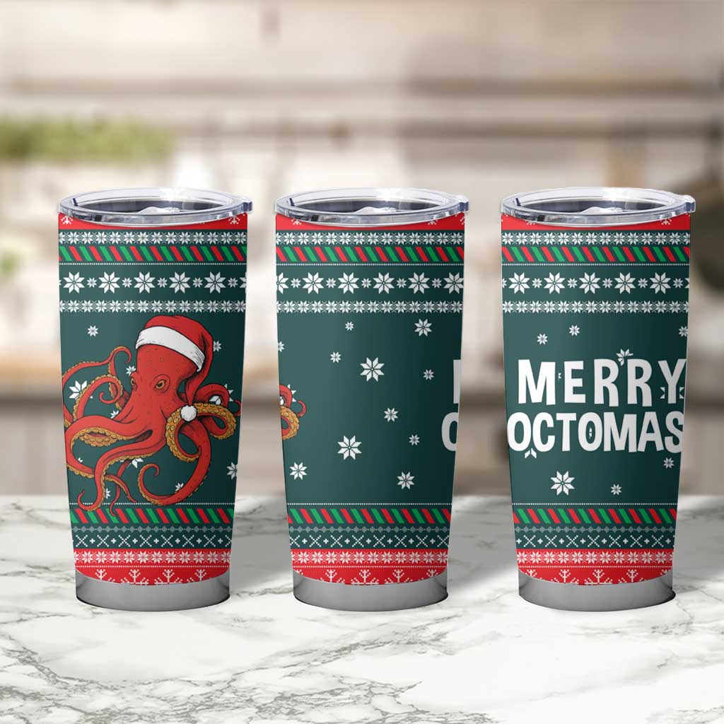 Merry Octomas Christmas Tumbler Cup Xmas Holiday Patterns - Wonder Print Shop