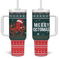 Merry Octomas Christmas Tumbler With Handle Xmas Holiday Patterns - Wonder Print Shop