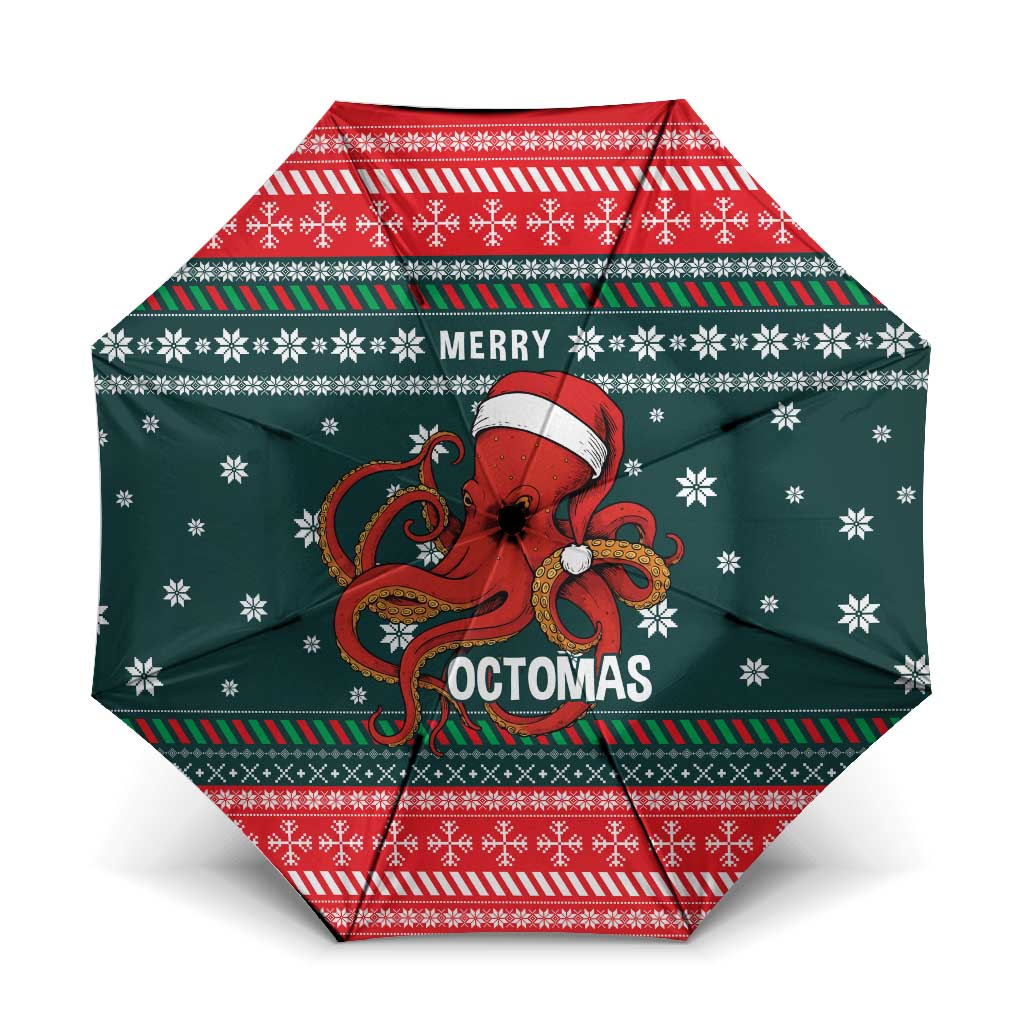 Merry Octomas Christmas Umbrella Xmas Holiday Patterns - Wonder Print Shop